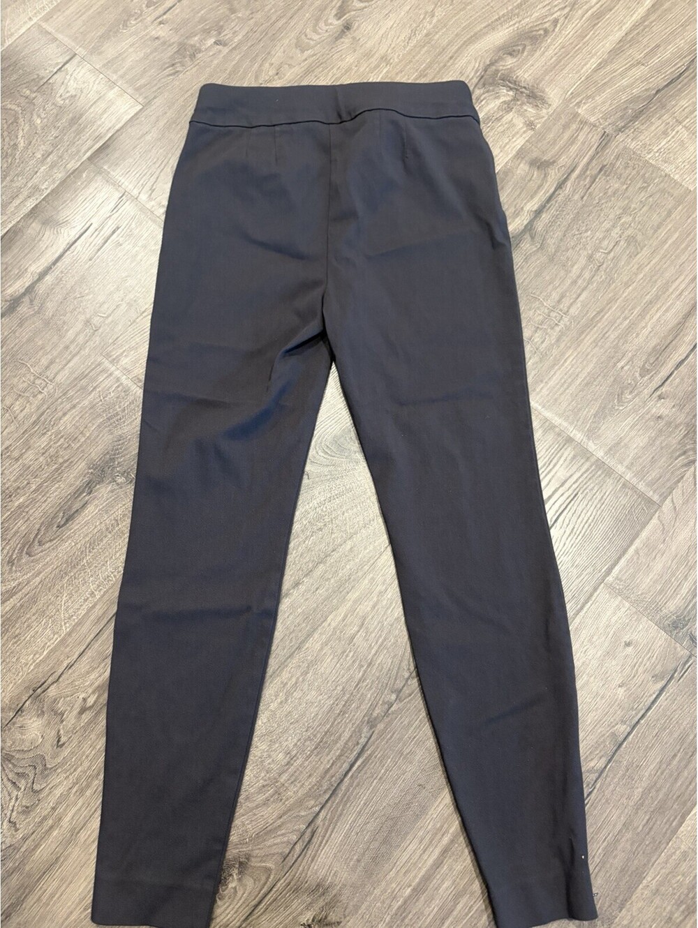 White House Black Market WHBM Skinny Ankle Pants Graphite Gray Zip Hem Size 2